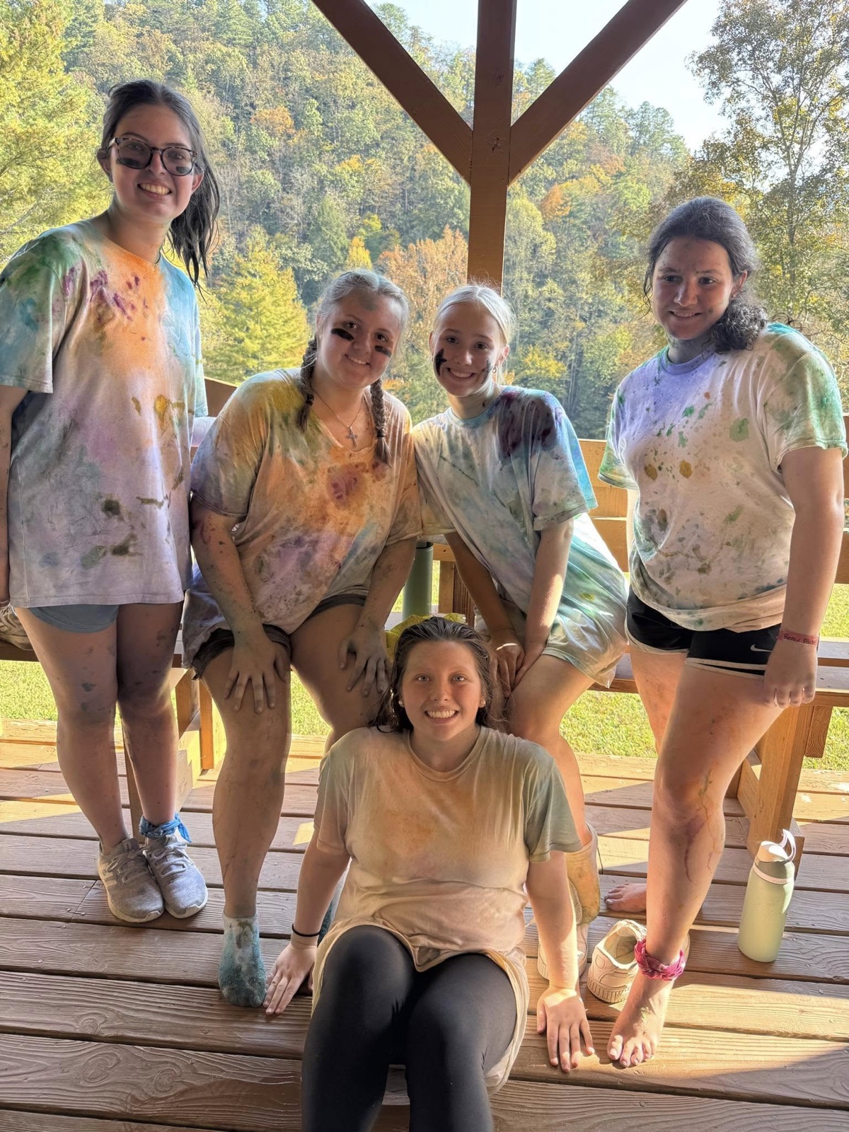 Students enjoying time together at a retreat