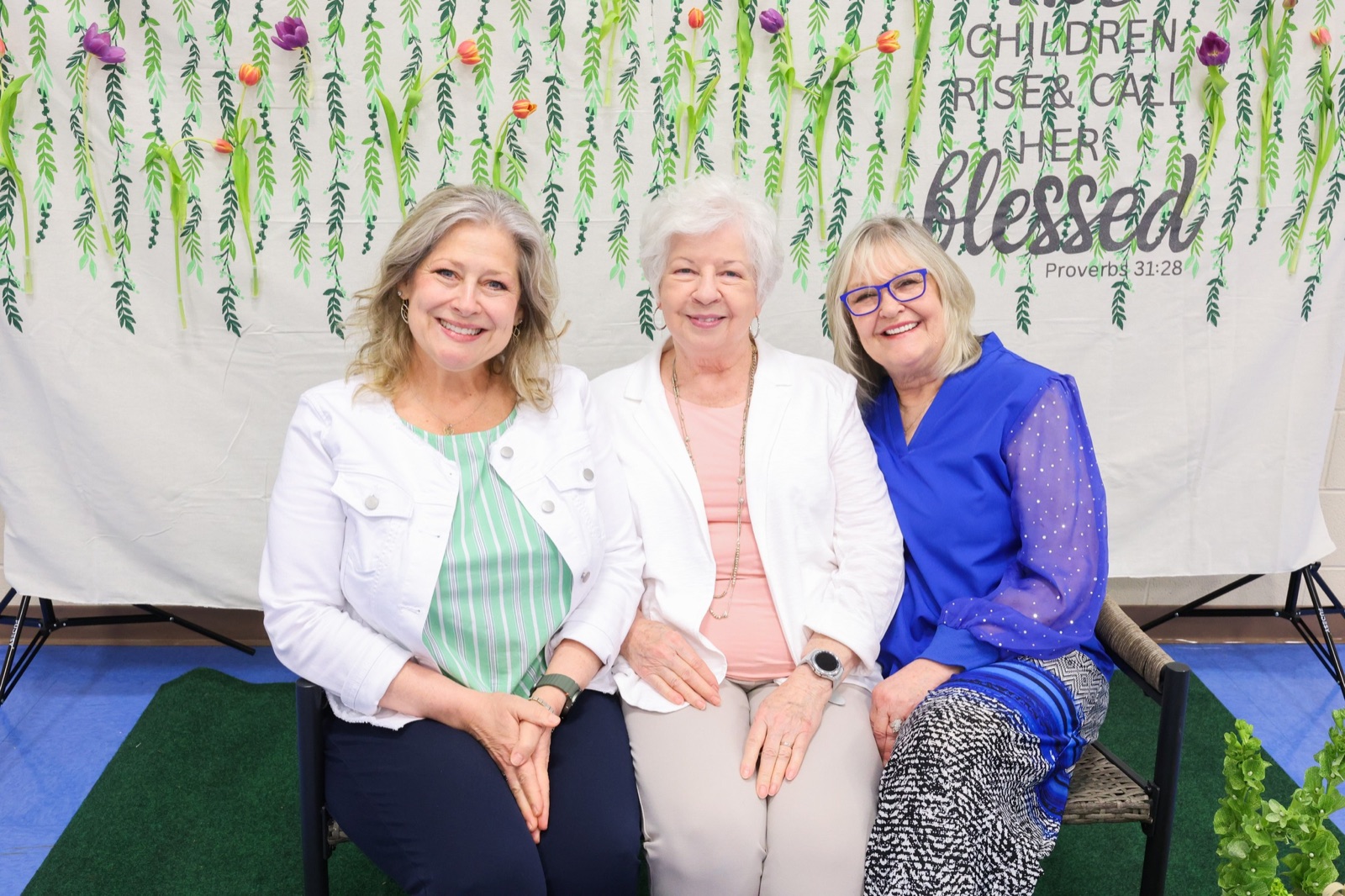 Friends together at a women's fellowship